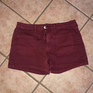 maroon shorts